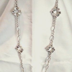 Trifari Silver Tone Long Necklace